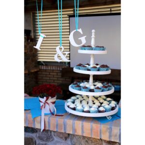 Letras Decorativas – 3 Letras Brancas para Noivado e Casamento – 12cm de altura