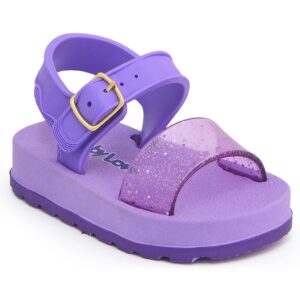 Sandalia Bebê Menina Papete Infantil Feminina Glitter Confortável Macia