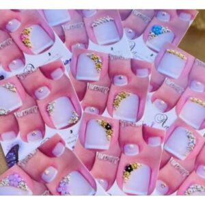 KIT COM 20 JOIAS DE UNHAS MALEÁVEL PARA OS PÉS. (ENVIO IMEDIATO) 10 CARTELAS