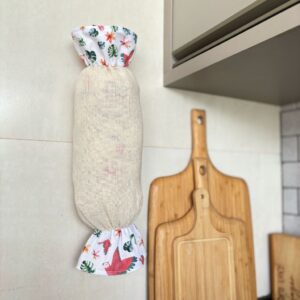 Porta Saco Dispenser de Sacola Plástica Puxa Sacolinha Suporte Parede