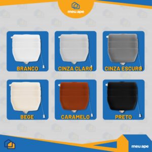 Caixa de Descarga P/ Vaso Sanitário C/ Cordinha Suspensa Banheiro Econômica Plástica Cores 9 Litros