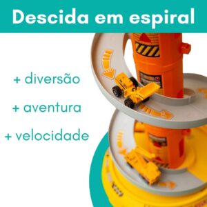Pista de Carrinho Brinquedo Menino Pista com Som e Luzes + 3 Carrinhos