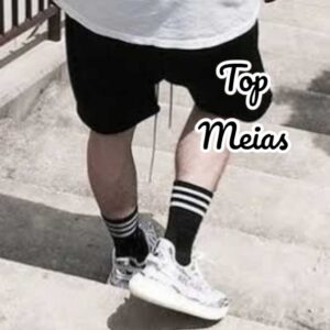 kit 4 Pares Meias Masculina Meia Academia Meia Cano Alto Meias Femininas Meia Algodão Esportiva