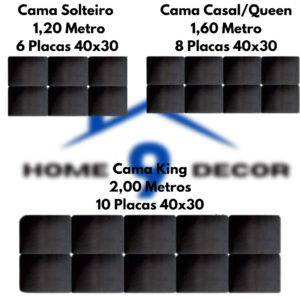 Cabeceira Premium Completa 40×30 Cama Casal Box Estofada – ENVIO IMEDIATO
