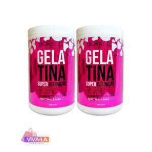 KIT GELATINAS CAPILAR SUPER DEFINIÇÃO CABELOS CACHEADO HIDRALIZE 1KG CADA
