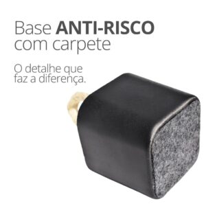 Peso de Porta Decorativo Concreto Quadrado Preto 1,3Kg Aleta Artesanal Alça Sisal Base Anti Risco
