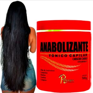Suplemento Capilar Hidratação Crescer até 6CM Por Mês Anabolizante cbelo Anti Frizz Alta Tecnologia
