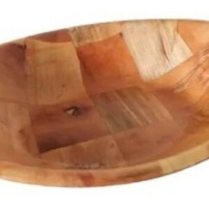 Travessa Bandeja Média 19,5x26cm Bambu Centro De Mesa Gamela Travessa Tigela Multiuso Universal
