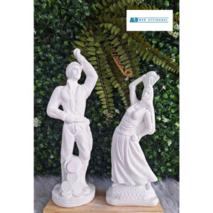Estatua Casal Ciganos Fortuna Prosperidade 28cm Gesso Decoracao Imagem Cigana