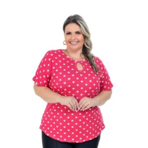 Kit 2 Blusinha Camiseta Blusa Feminina Moda Plus Size Verão Senhora PEQUENOS DEFEITOS