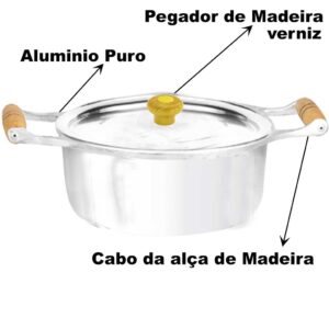 Jogo de Panela Alumínio Batido Panelas de Cozinha Conjunto e Leiteira