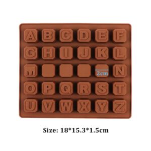 Fly Leaf Letras Grandes Alfabeto De Chocolate Molde De Silicone Doces Cubo De Gelo Ferramenta De Cozimento
