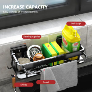 Armazenamento De Cozinha Rack De Toalhas Racks De Esponja Drenagem Escova De Parede Mínima Sabonete De Banheiro Sink Desktop Organizer