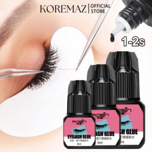 COLA PARA CÍLIOS KOREMAZ 5ML DE SECAGEM RÁPIDA PERMANENTE ATÉ 45 DIAS
