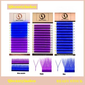 QBEAUTYLASHES CÍLIOS COLORIDOS Y 0.07 CÍLIOS COLORIDO Y VOLUME BRASILEIRO COLORIDO CÍLIOS PARA EXTENSÃO DE CILIOS ESTOQUE PRONTO