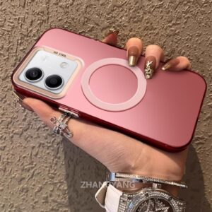Capa Para Redmi Note 13 Pro Silicone material Fosco TPU De Telefone Estética Novo design De Anel De Sucção Magnética Tel