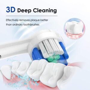 Escova De Dentes Elétrica Giratória Hailicare Com 4 Cabeças De , Bateria De 60 Dias , Recarregável De 5 Modos Temporizad