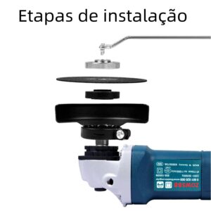 Esmerilhadeira Lixadeira Angular Genérica Bosch 980W Serra elétrica Ferramentas elétricas