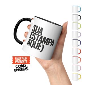 CANECA XÍCARA DE CERÂMICA PORCELANA PERSONALIZADA COM SUA ARTE E EMBALAGEM PARA PRESENTE