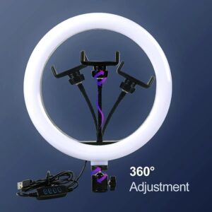 Ring Light Led Iluminador 26cm com Tripé 2.10m o mais Completo