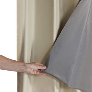 Cortina Blackout PVC 2,80 M X 2,30 Com Tecido Voil Liso Corta 100% a Luz Para Sala e Quarto