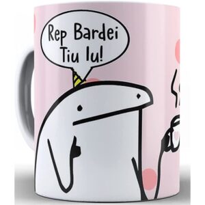Caneca De Aniversário Flork Meme 325 Ml De Porcelana para Presente Personalizada