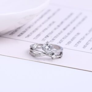 Anel De Prata De Casamento Da Moda Coreana Para Mulheres