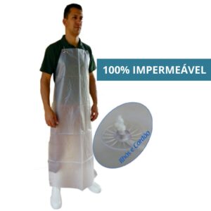 Kit 5 Avental De Vinil Pvc Transparente Impermeável Para Cozinha Limpeza Açougueiro Churrasco