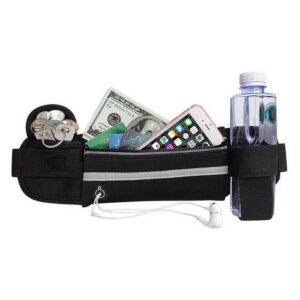 Kit Esportivo Bonés E Viseira Lisa + Pochete Impermeável Masculino, Feminino – Para Corrida, Praia, Caminhada, Ciclismo