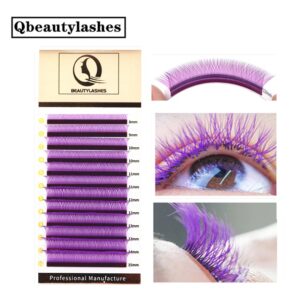 Qbeautylashes cílios coloridos y 0.07 cílios colorido y volume brasileiro colorido cílios para extensão de cilios estoque pronto