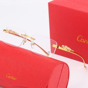 2023 Óculos De Sol De Luxo Cartier Square Ladies Designer Vintage Marca De Masculinos E Femininos Gradient UV400 .