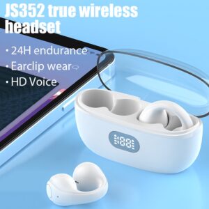 JS352 Fone De Ouvido Bluetooth 5.0 Tipo Clipe Para Sem Fio Com Visor Digital LED Atraso Air Pro
