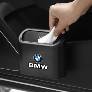 Lixeira Para Carro Veículo Pendurado Caixa De Pó Armazenamento De Lixo Preto ABS Square Pressing Tipo Lata Auto Acessórios Interiores
