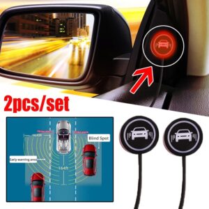 2PCS ASSISTÊNCIA À CONDUÇÃO LÂMPADA INDICADORA DE INVERSÃO DE SINAL UNIVERSAL PRÁTICA DE SEGURANÇA BUZZER ANUNCIADOR BSD ALERTA SISTEMA DE MONITORAMENTO DE DETECÇÃO DE RADAR CEGO DO CARRO