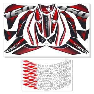 Adesivo Titan 160 Kit Carenagem e Roda Ano 2016/21 Vermelho