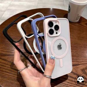 MagnéticoTransparente Acrílico Compatível Case Capa De Celular Para iPhone 11 12 13 14 Pro Max XR X XS 7 8 Plus