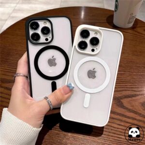 MAGNÉTICOTRANSPARENTE ACRÍLICO COMPATÍVEL CASE CAPA DE CELULAR PARA IPHONE 11 12 13 14 PRO MAX XR X XS 7 8 PLUS