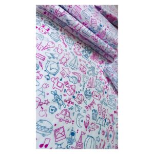 Folha Papel Seda Estampa Infantil 100un 30×70 Decorar Embalar Brinquedo Sacola Presente Caixas Loja