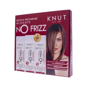 KIT NoFrizz Escova Progressiva Tricomplex Alisante KNUT (3 Produtos em 01)