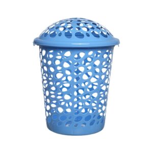 Cesto de Roupa Suja de Lavanderia 30 Litros Com Tampa Infantil Telado Organizador Alto Para Crianças