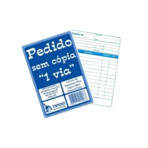 Kit 10 Bloco Pedido 1 Via 50 Folhas Cada Impresso Sem Cópia