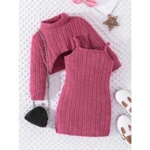 CONJUNTO DE ROUPAS PARA MENINAS 6 MESES-3 ANOS MANGA COMPRIDA LISTRADA TOP E SAIA PRINCESA MODA INFANTIL