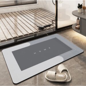 TAPETE RETANGULAR ANTIDERRAPANTE DIATOMÁCEAS DE ENGROSSAR DE BANHEIRO SUPER ABSORVENTE SECAGEM RÁPIDA CHUVEIRO COZINHA VARANDA 38*58*4 CM