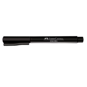 Kit Lápis Grafite Técnico Faber Castell 9000 2B 6B 8B com borracha e Caneta Preta
