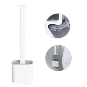 Escova Sanitária Quadrada Limpeza Banheiro Parede Silicone privada suporte