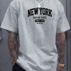 Camiseta Masculina New York Empire State Camisa 100% Algodão Malha Premium