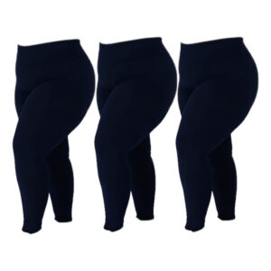 KIT 3 CALÇA LEGGING PLUS SIZE ACADEMIA GROSSA REFORÇADA VÁRIAS CORES