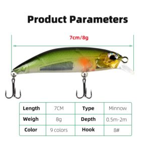 Isca Para A Pesca 7cm/8g Afundamento De Dura