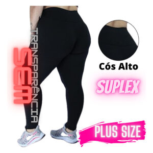 Kit 3 Calça Legging Plus Size Academia Grossa Reforçada Várias Cores