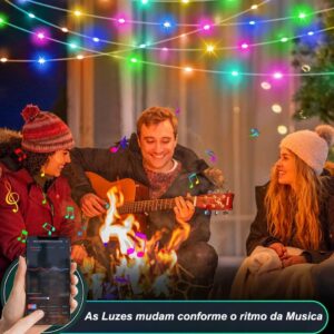 10 Metros Pisca Pisca de Natal Led Prova D’água Smart Com Controle